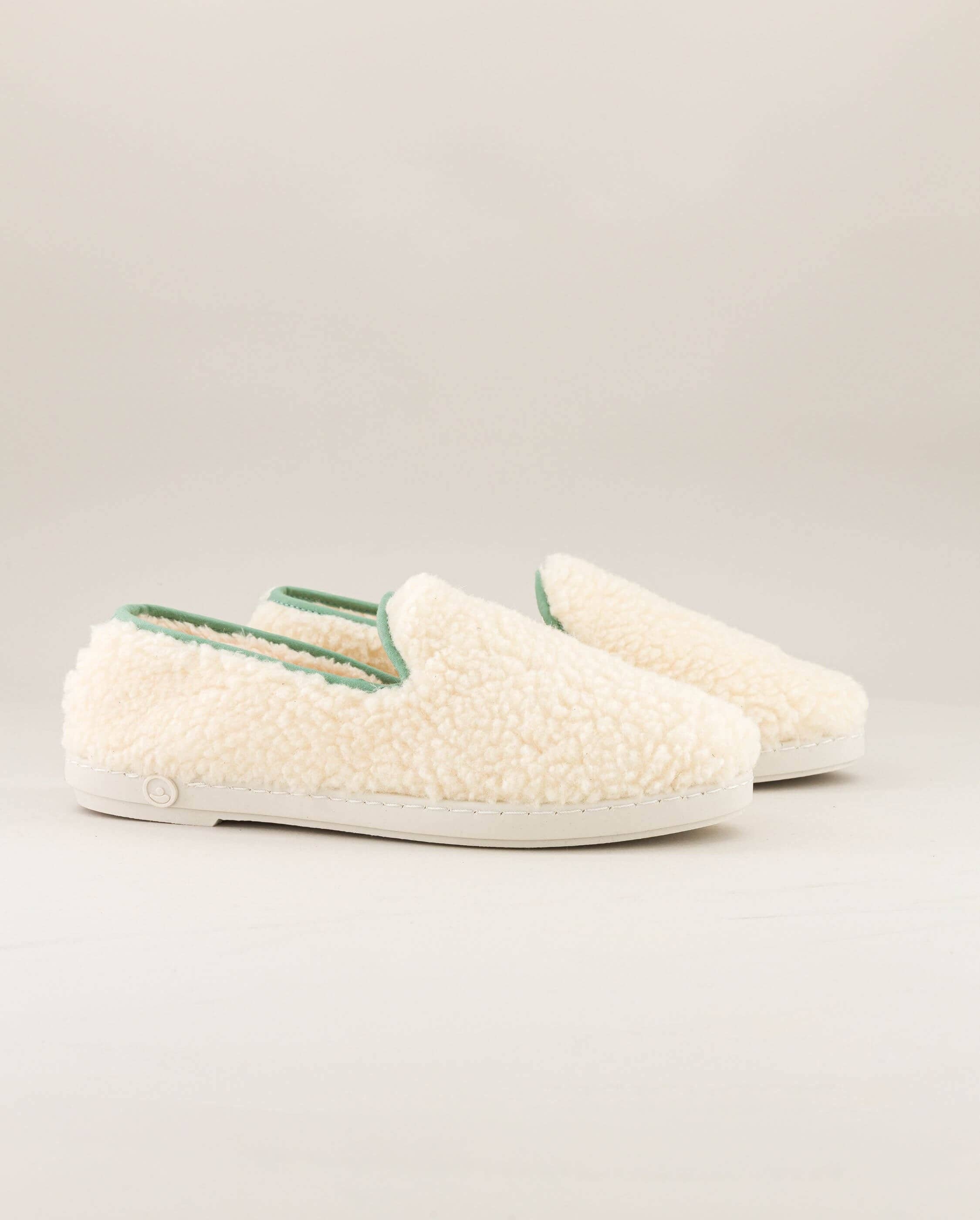 Angarde - Wholesale Slippers - Men's - Men's slipper in looped wool, sage white6