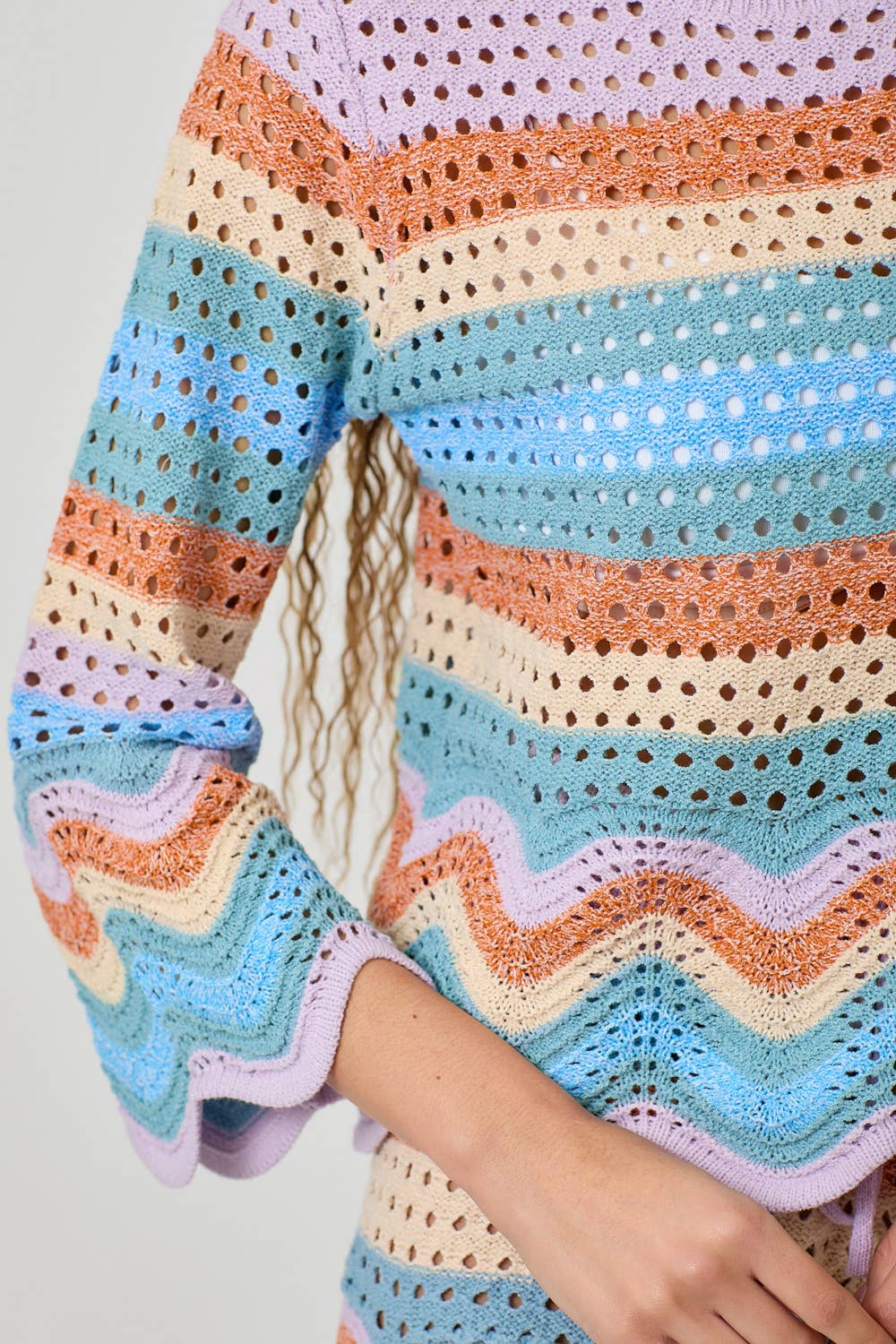 Mystree - Wholesale Pullover-trui - Dames - 61007 Open Stitch High Low Trui20