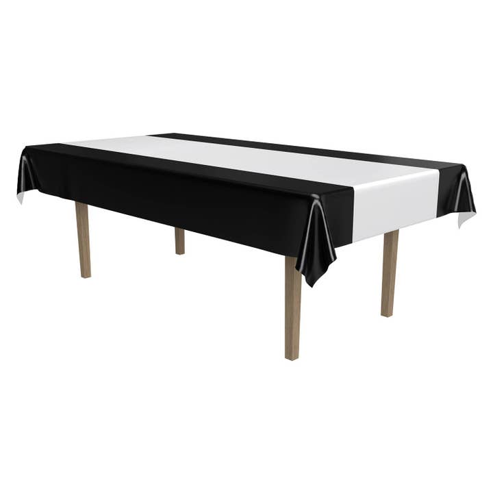 Toalha de Mesa Preta e Prateada - 2,7m x 1,3m por atacado de 360 Degrees Ltd