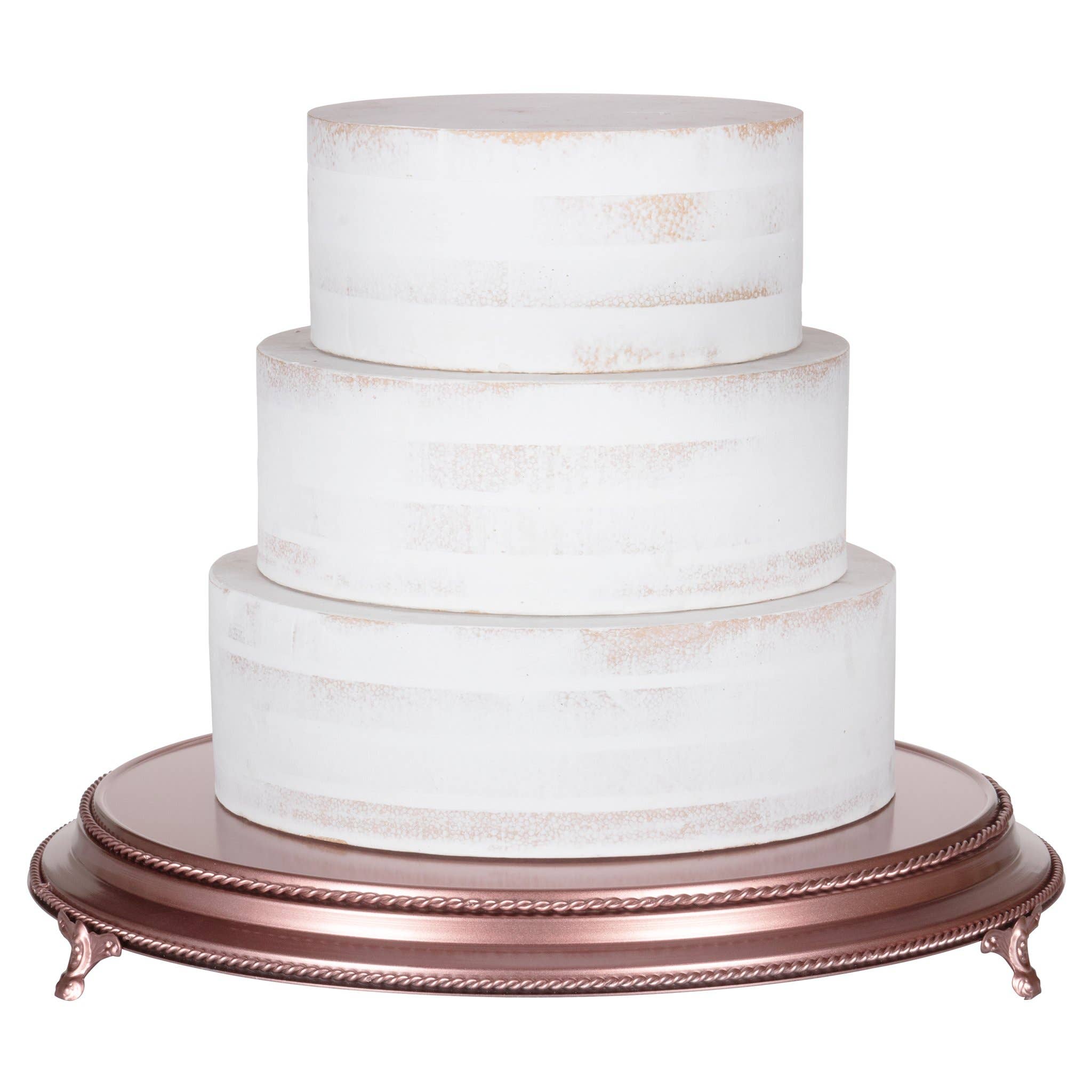 Amalfi Decor - Wholesale Cake Stand - 18 Inch Round Wedding Cake Stand Plateau - Rose Gold0