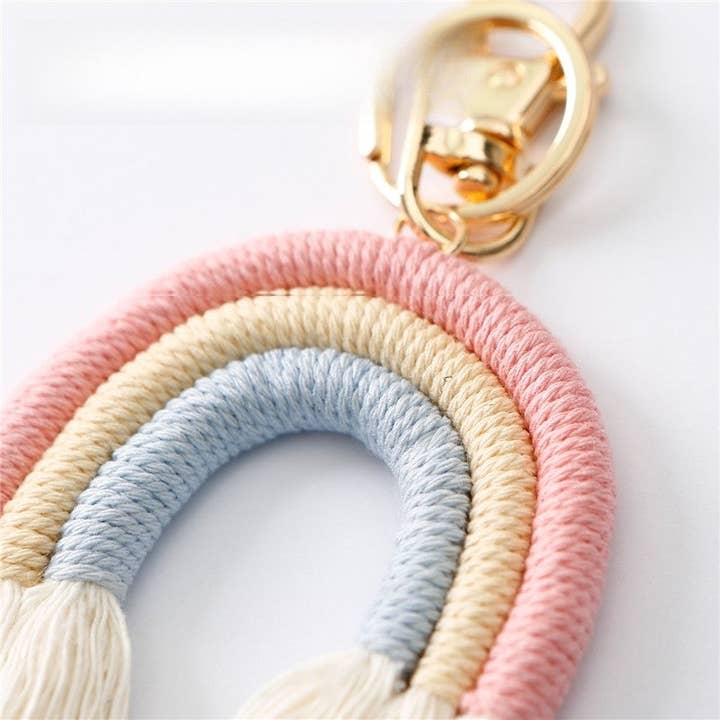 FurDecoration - Wholesale Keychain – Women's - Colorful Handcrafted Rainbow Tassel Necklace3