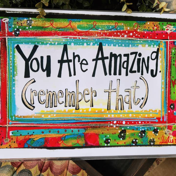 Inserto You Are Amazing per vassoio da portata in acrilico per la vendita all'ingrosso da parte di Julie Abbott Art