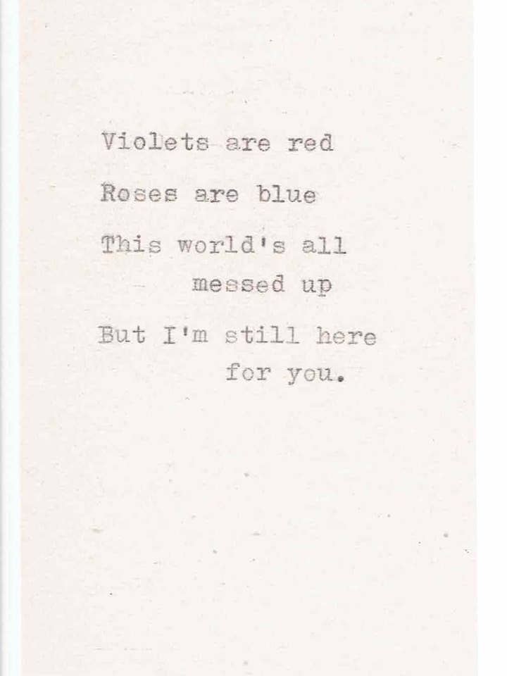 Veilchen sind blau Thinking Of You Karte | Lustige Get Soon Karte Miss You Card für den Großhandel von BlueSpecsStudio