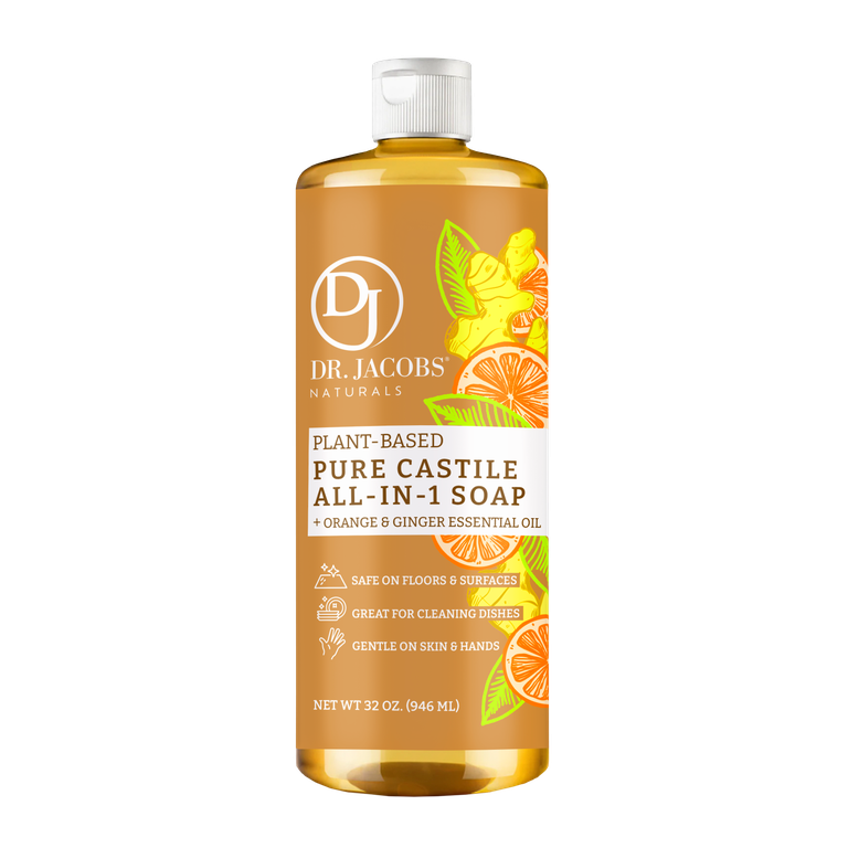 Dr Jacobs Naturals - Wholesale All-Purpose Cleaning Spray - All in 1 Pure Castile Soap Cleaner 32 oz0