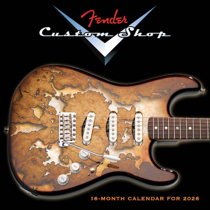 Fender Custom Shop Guitars 2026 Square Wall Calendar X 50 for wholesale by BrownTrout Publishers