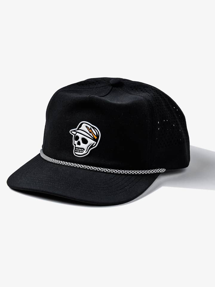 Skull Caddie Performance Rope Hat - Black for wholesale by Devereux