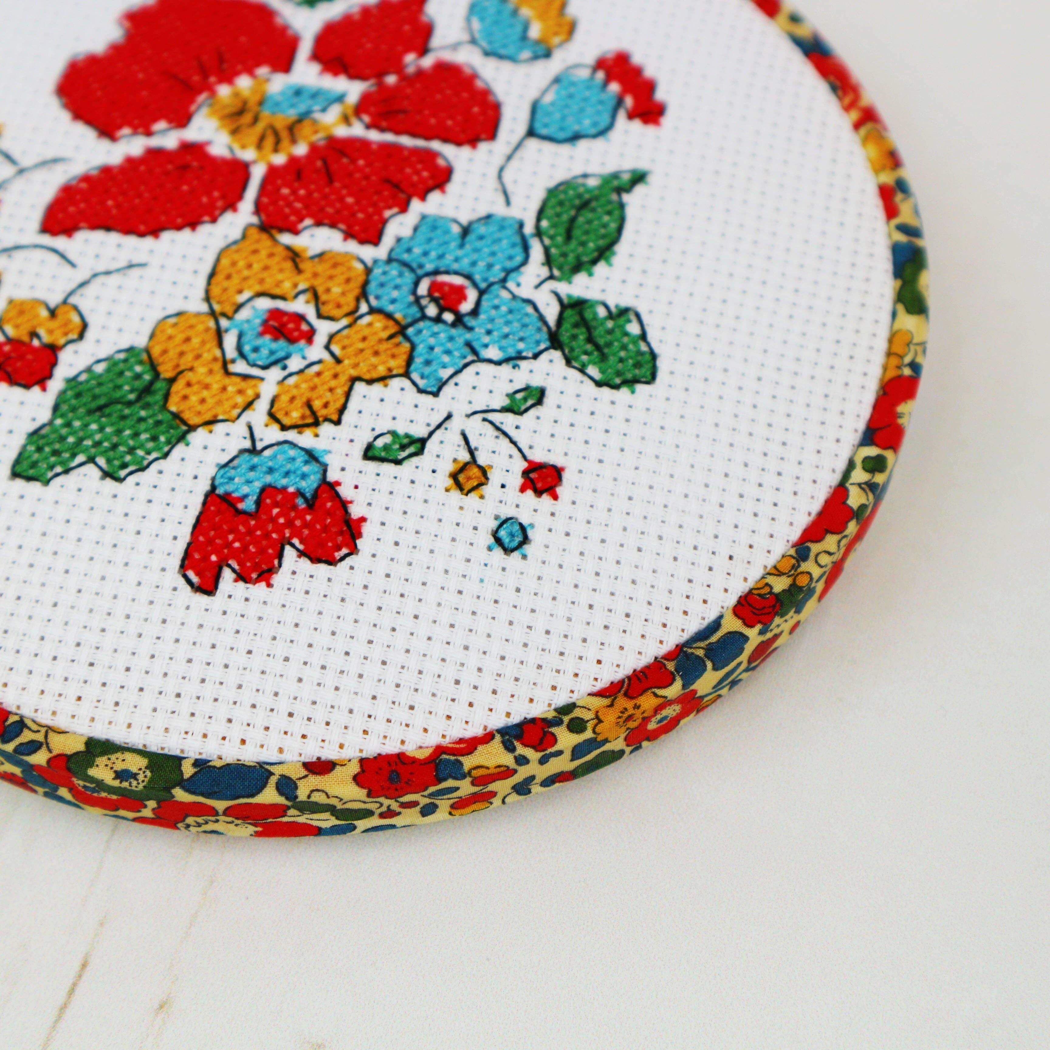 Stitchkits Crafts - Wholesale Embroidery/Cross Stitch Supplies - Floral Cross Stitch Kit Embroidery Hoop Kits. 8