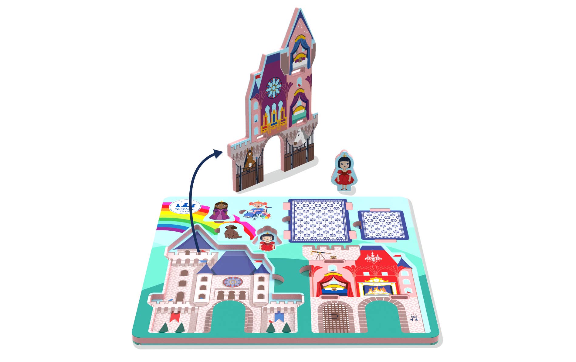 Storytime Toys - Wholesale Puzzle - Kids - Princess Castle Play Puzzle3