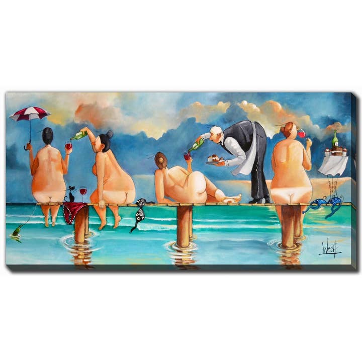 Ladies Afternoon Ii Printed 10x20 Canvas Wall Art for wholesale by Streamline Art