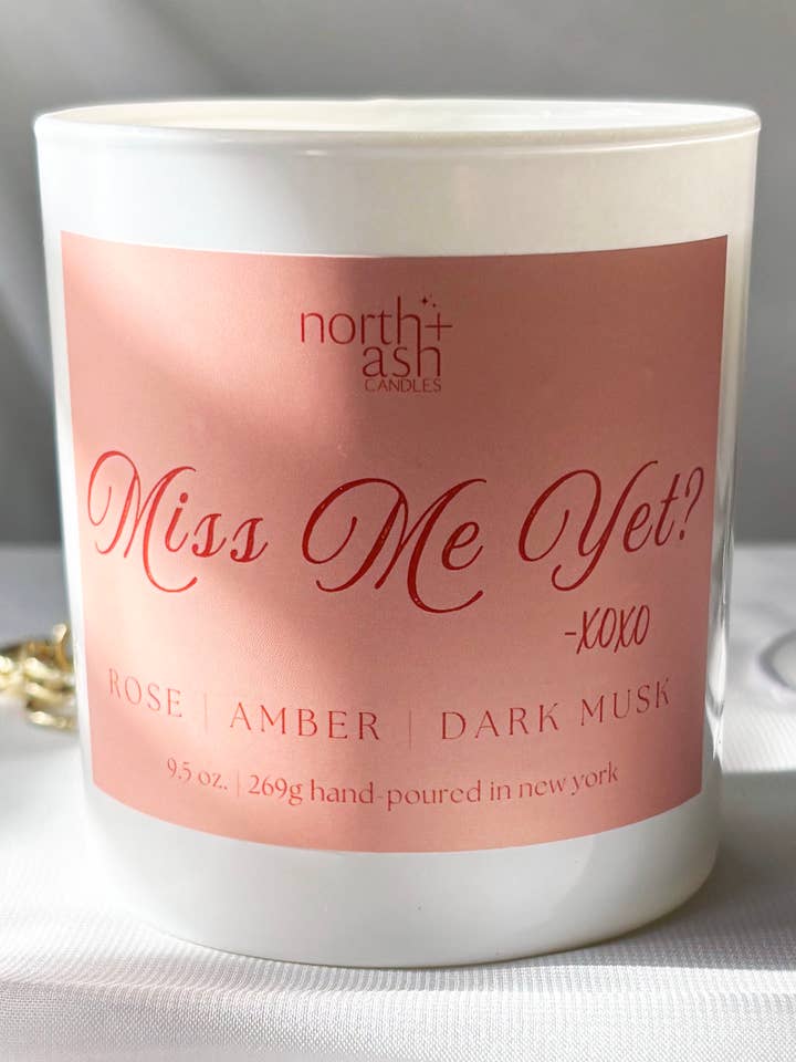Miss Me Yet? | ROSE, AMBER, DARK MUSK for wholesale by North + Ash Candles