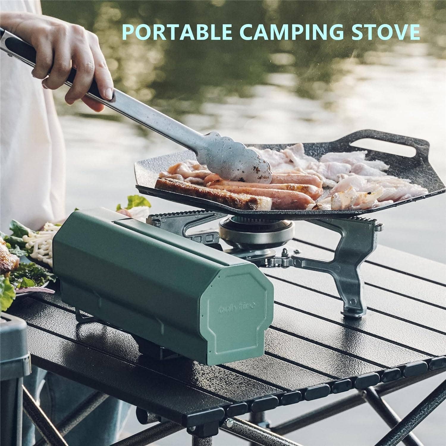 VIGOR - Venta al por mayor Utensilios de barbacoa - Estufa de camping plegable de butano con bolsa de almacenamiento6