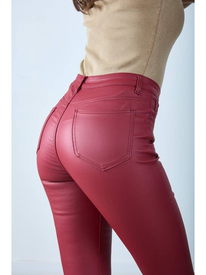 Toxik3 - Wholesale Pants - Women's - Toxik3 pantalon slim enduit mate stretch taille haute