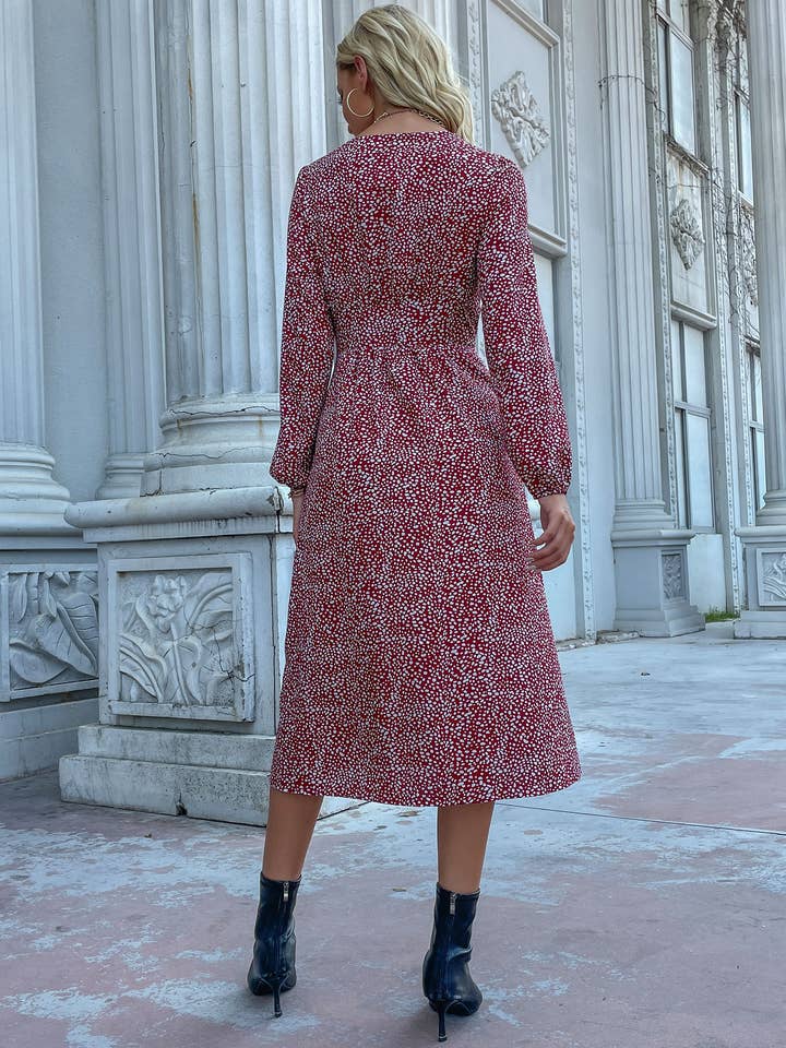 Masyal - Wholesale Dress - Women's - Fashionable women's temperament v- neck dress for autumn2