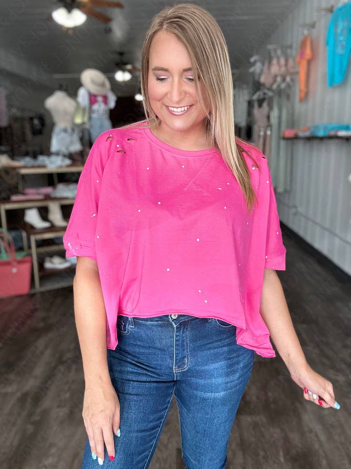 Forever3AM - Wholesale T-Shirt - Women's - Addison paint splatter and distressed tshirt6