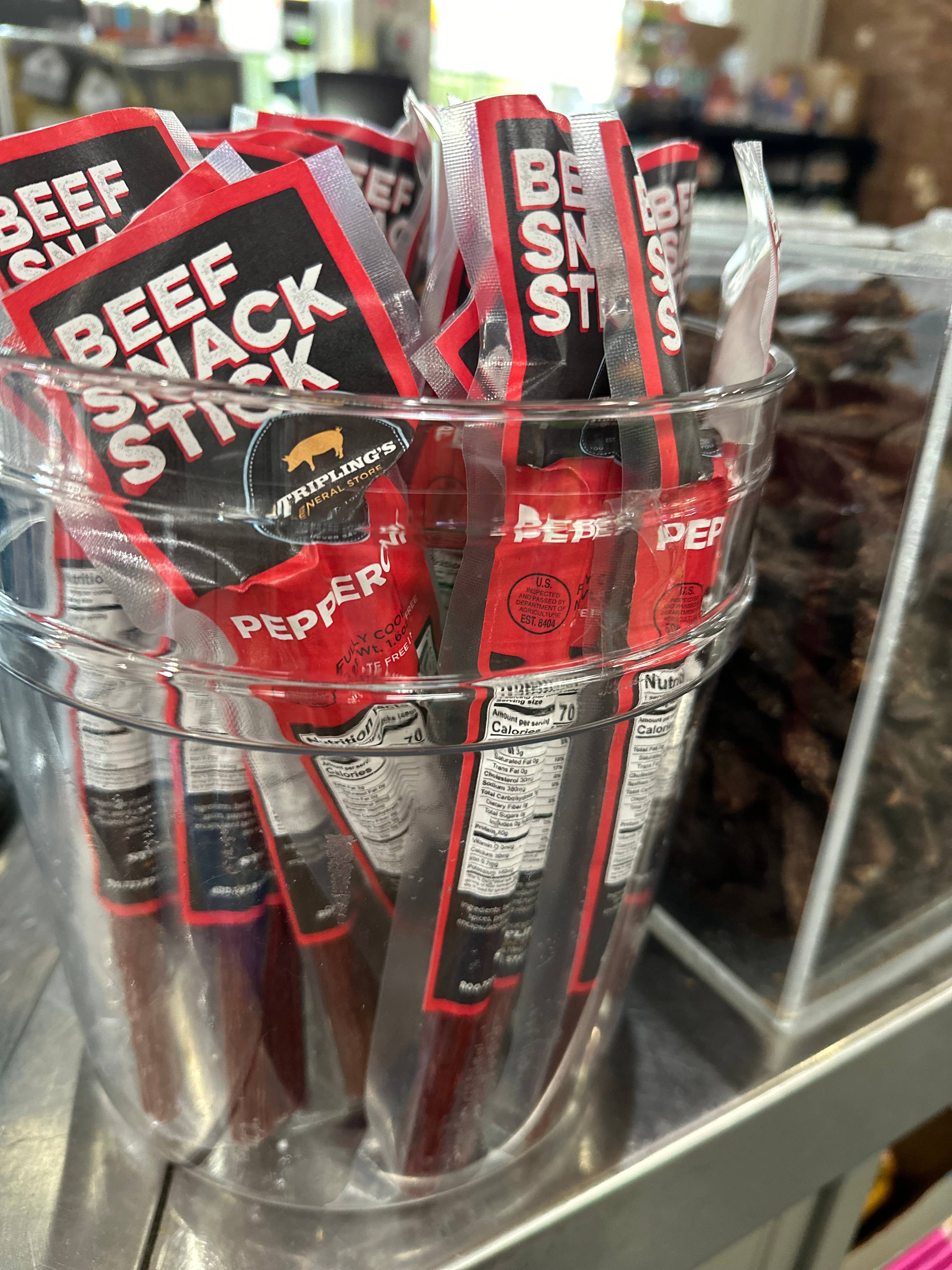 Stripling's General Store - Wholesale Jerky - 1.6oz Pepperoni Beef Snack Sticks2