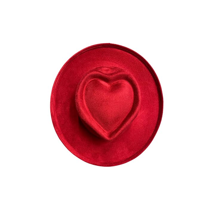 The Modern Cactus Co - Wholesale Fedora - Unisex - Vegan Suede Pencil Curl Brim Sweetheart Crown Fedora Hats6