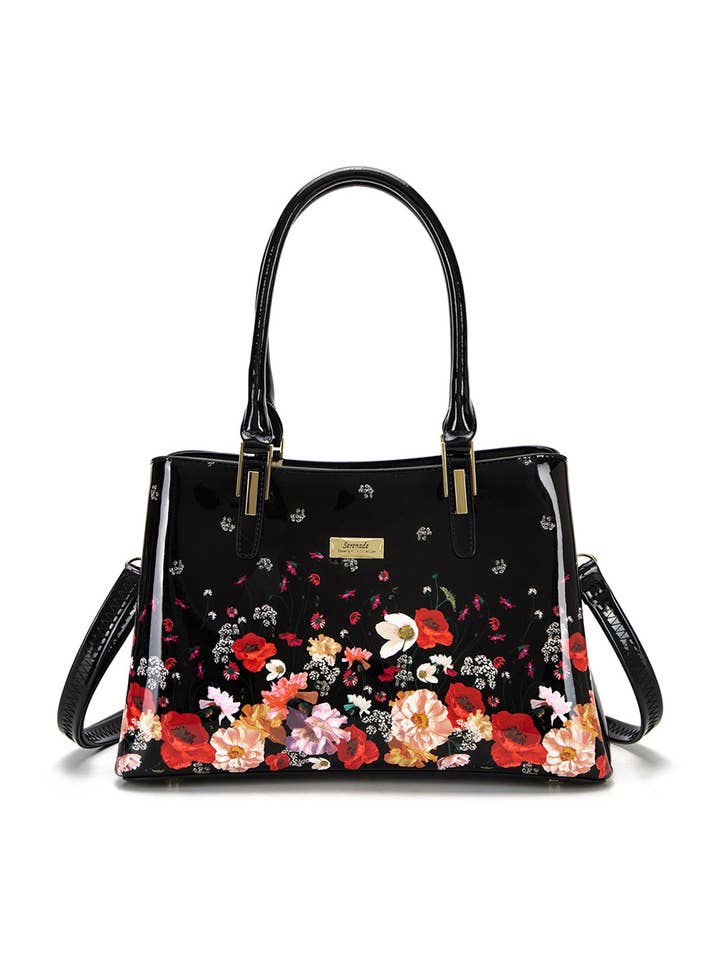 CLARA GRIP HANDLE LEATHER BAG-SF34-0378- NEW IN for wholesale by Serenade Beverly Hills Collection