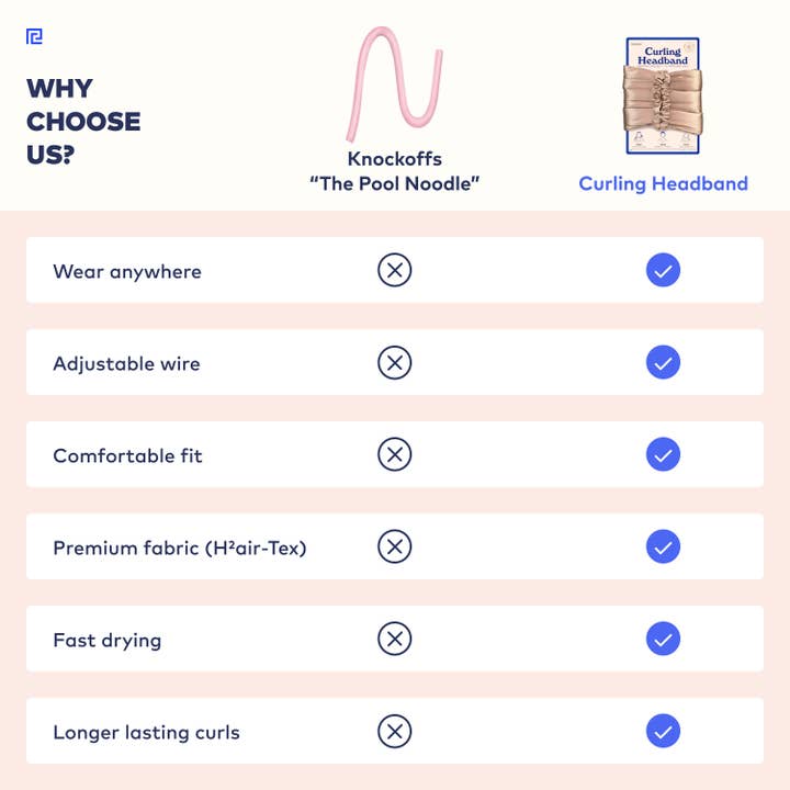 RobeCurls - Wholesale Hair Curlers - RobeCurls The Original Heatless Curling Headband - Cream1