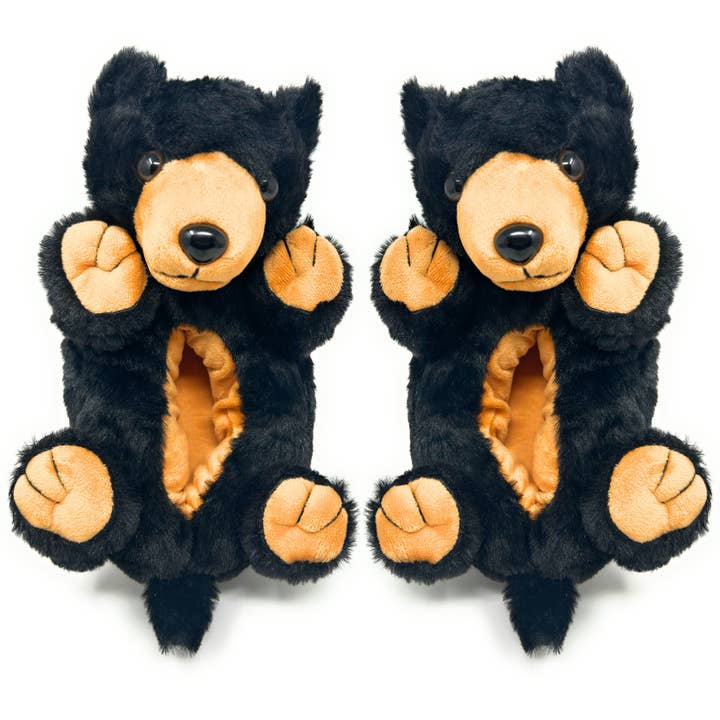 Homer the Black Bear | Women's Novelty Plush Animal Slippers and other Purchase wholesale novelty slipper. Free returns & net 60 terms on Faire trending on Faire.