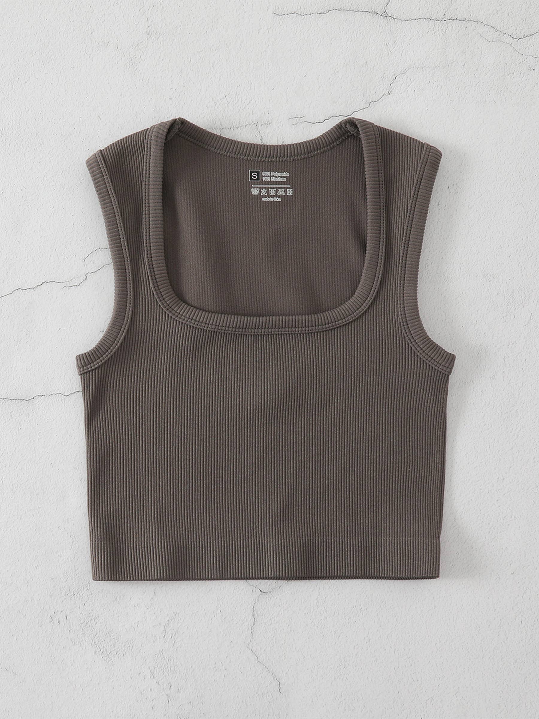 Wholesalesir - Wholesale Athletic Top - Women's - Square Neck Thread Yoga Sports Vest3