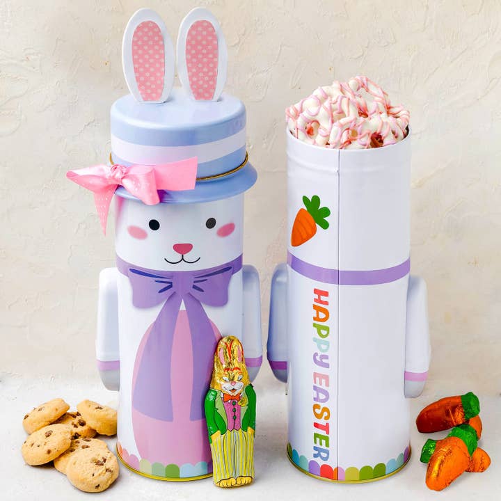 Bunny Easter Treats Gift Tin for wholesale by Bonnie & Pop