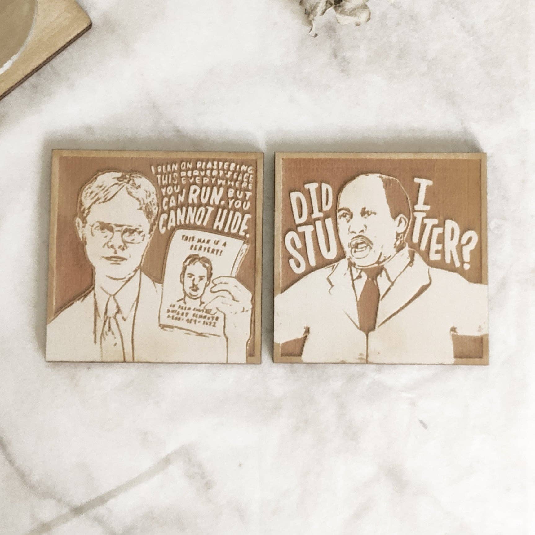 Studio Rima - Wholesale Coasters - Set of 12 The Office Wooden Coasters - TV Show - Cinema Gift8