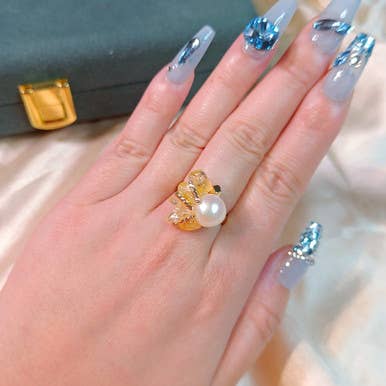 Golden Sparkle - Radiant Citrine Artisan Ring for wholesale by Pompon La Tulipe