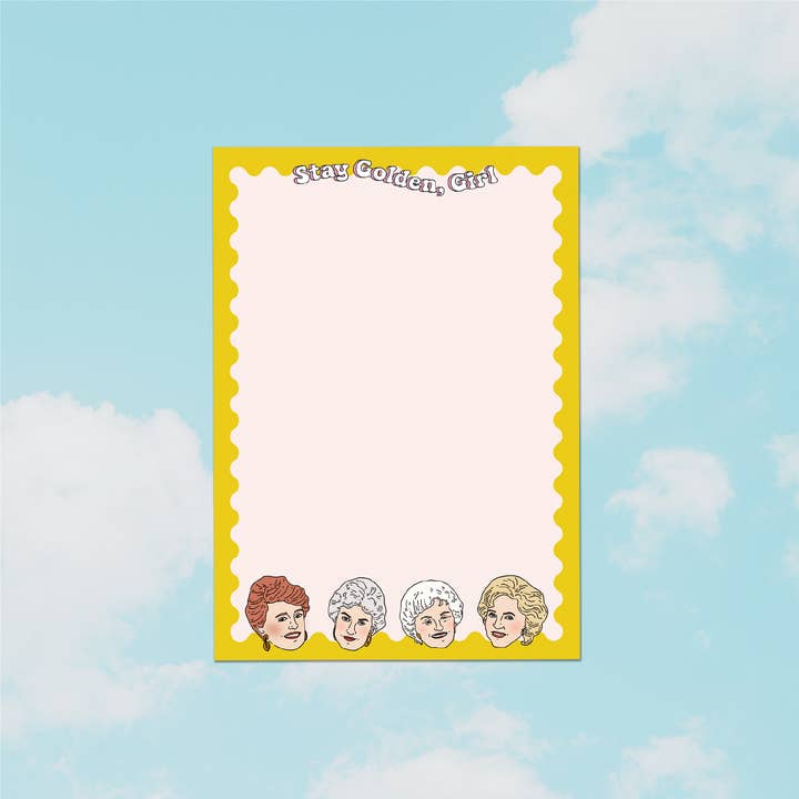 Party Mountain Paper co. - Wholesale Notepad - Stay Golden Girl Notepad