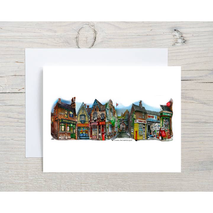 Coronation Street No. 2 Greeting Card for wholesale by Totally Toronto Art/Sassy City Studio