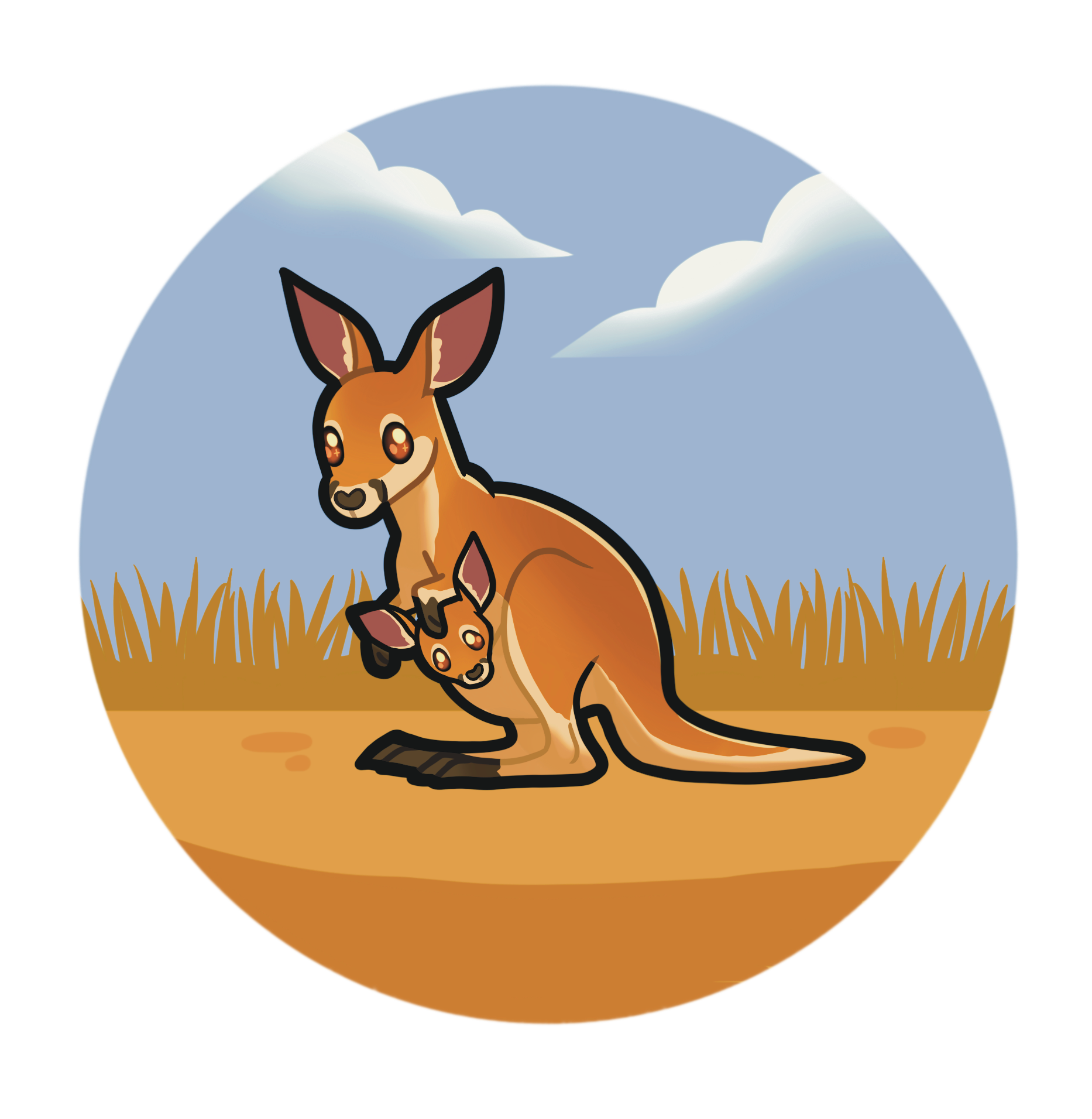 Rextooth Studios - Wholesale Lapel Pin/Button - Kangaroo Button0