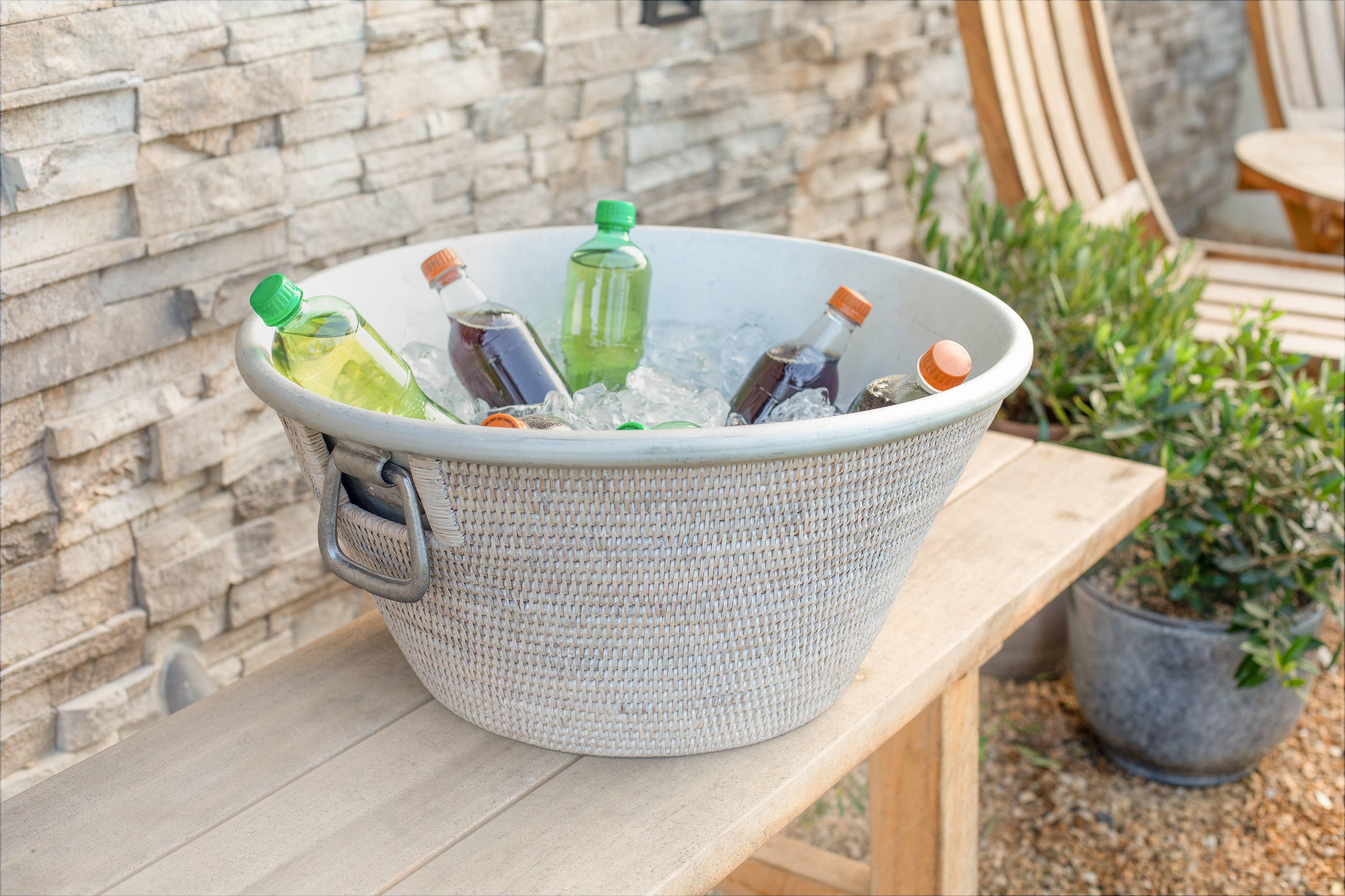 Artifacts Trading Company - Wholesale Ice Bucket - Rattan Aluminum Ice Tub – Beverage Cooler13