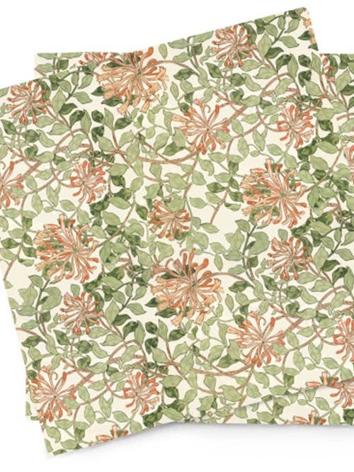 6LLN-WM Stonewashed Linen Print Napkins - Honeysuckle for wholesale by Mierco European Linens