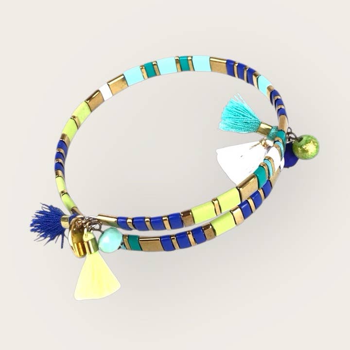 Handmade bracelet with hematite tilas THALASSA for wholesale by melizijewelry