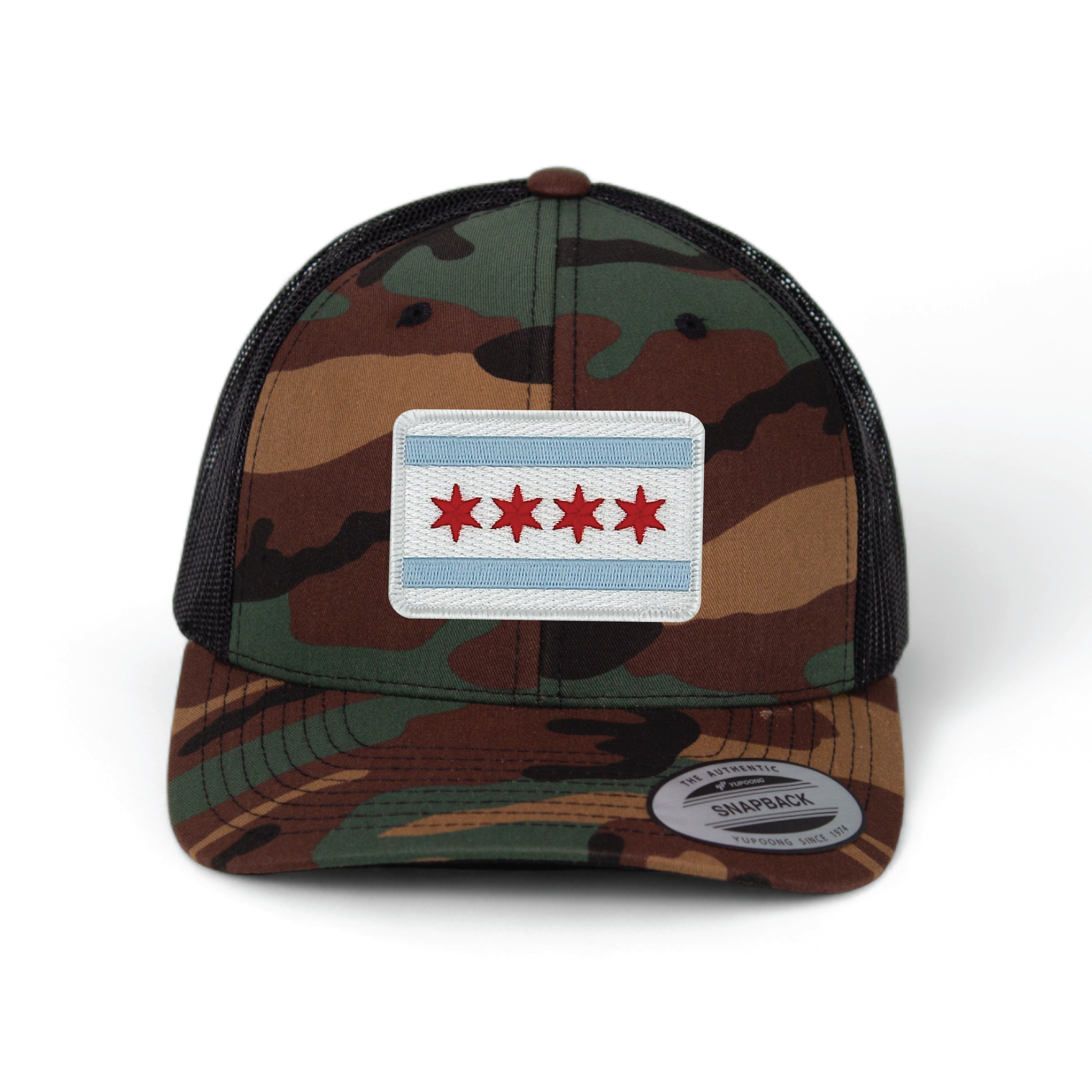 Cotton Mule - Wholesale Trucker Hat - Unisex - Chicago Flag Patch Trucker Hat5