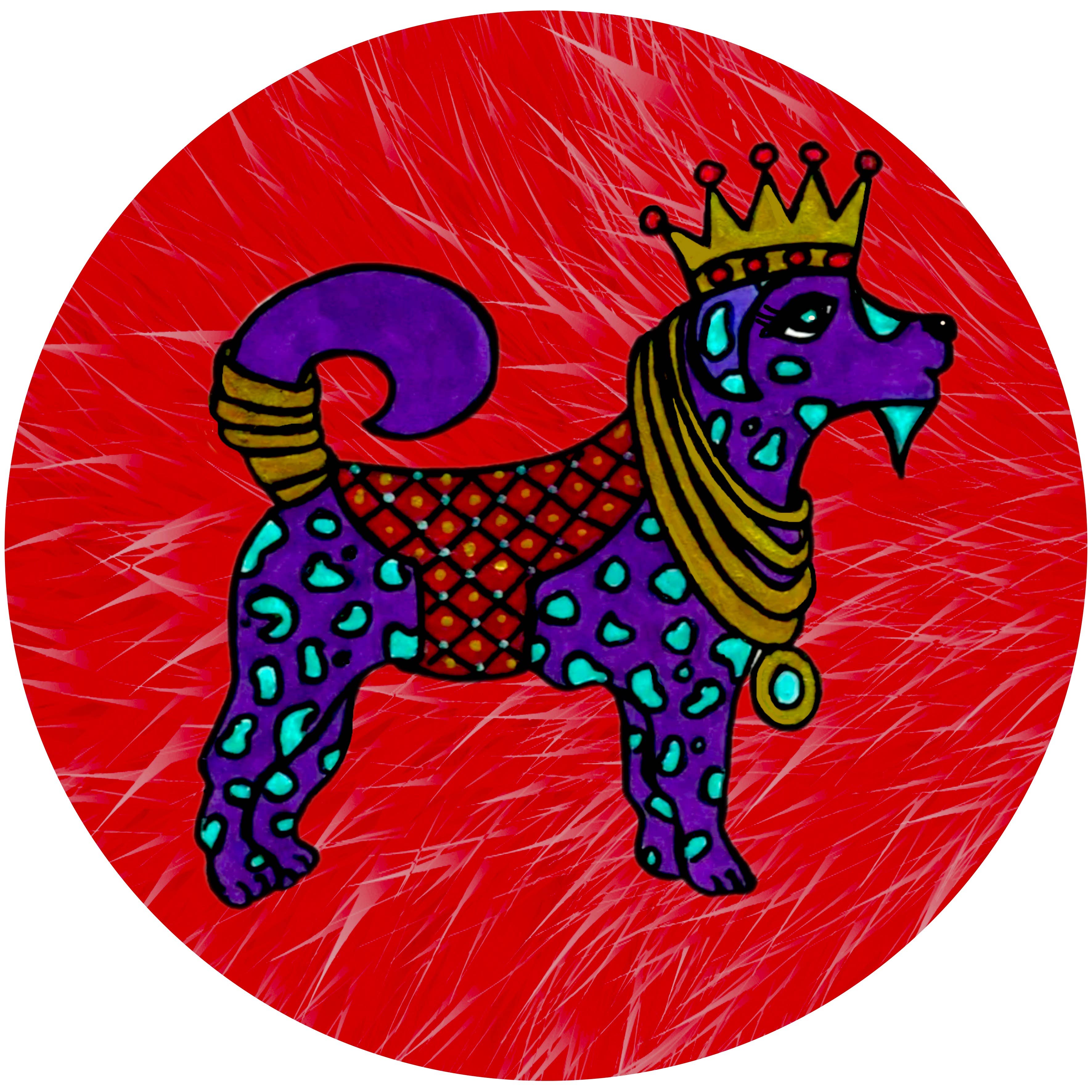 FunkyAdi - Wholesale Compact Mirror - Dog Print Round Magnets8