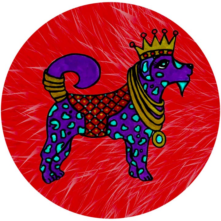 FunkyAdi - Wholesale Compact Mirror - Dog Print Round Magnets8