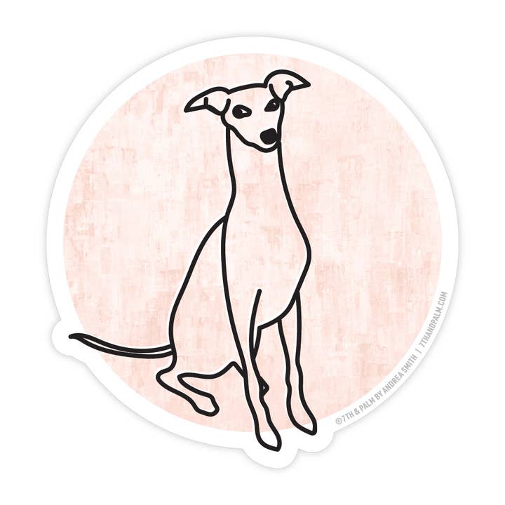 Greyhound Vinyl Sticker for wholesale by 7th & Palm