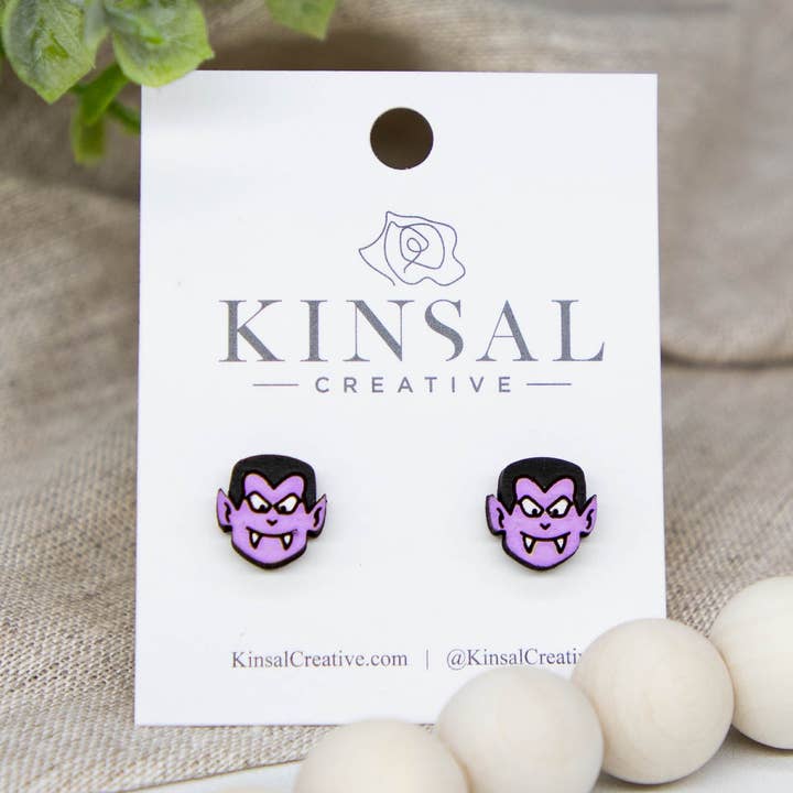 Lilla Monster træ Stud Øreringe for engroshandel hos Kinsal Creative