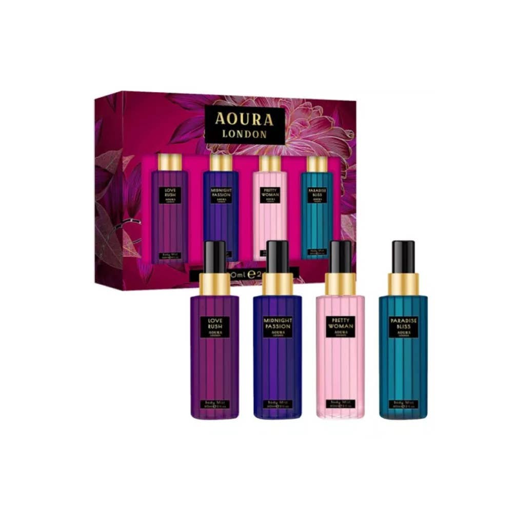 BEAUTY FOULE DIFFUSION - Wholesale Face & Body Mist/Water - BODY MIST SET 4x 60ML - AOURA