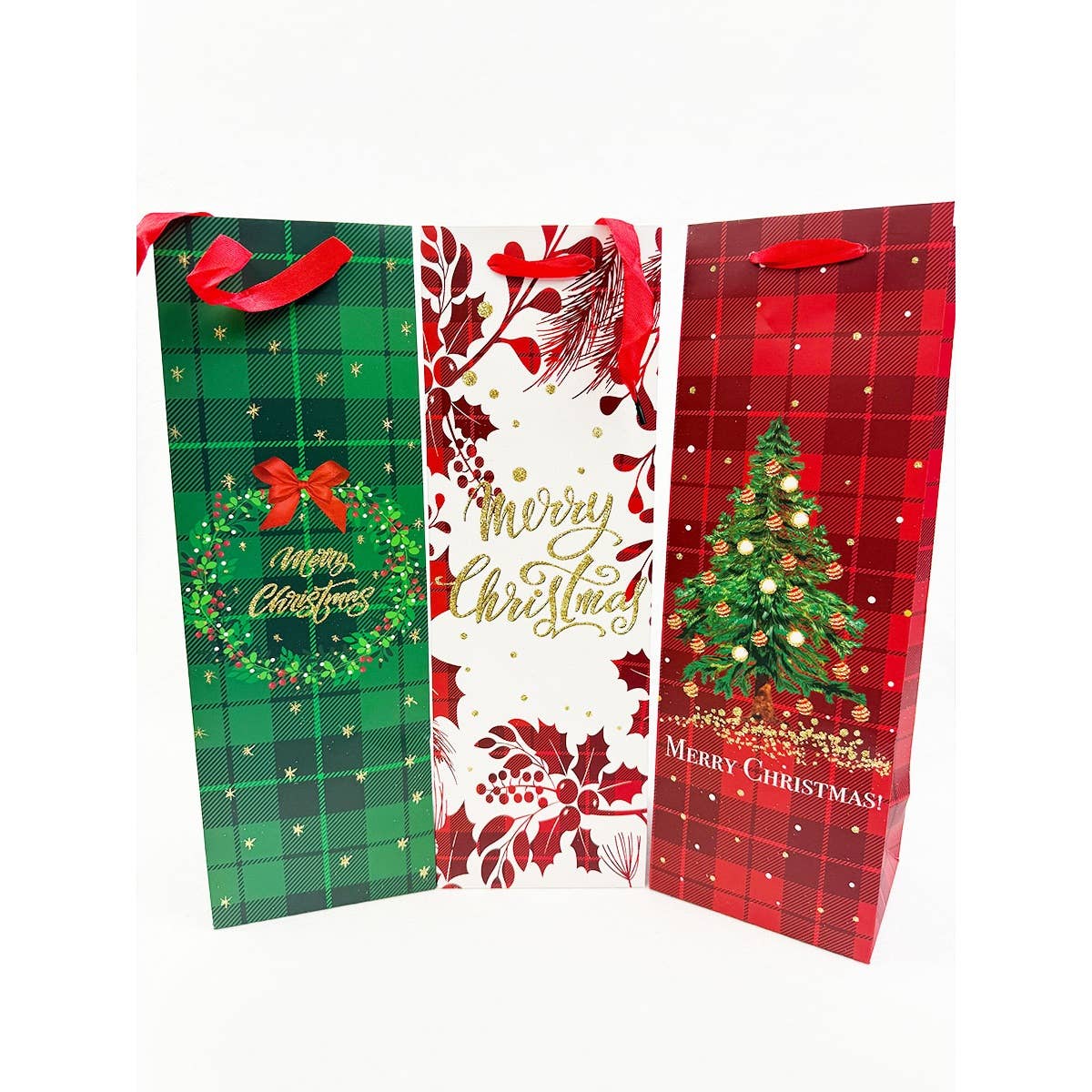 MÉLANGER LA COULEUR Sac cadeau à vin pailleté sur le thème de Noël en vente sur Faire2