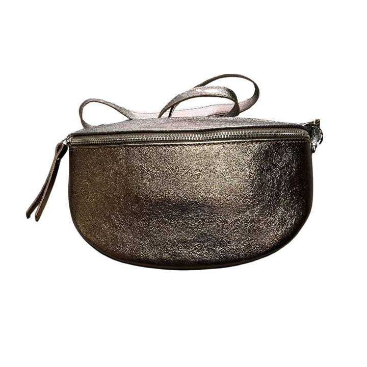 Louisa lee - Wholesale Belt Bag - Women's - LINA IRIDESCENT LEATHER BANANA BAG 25CM3