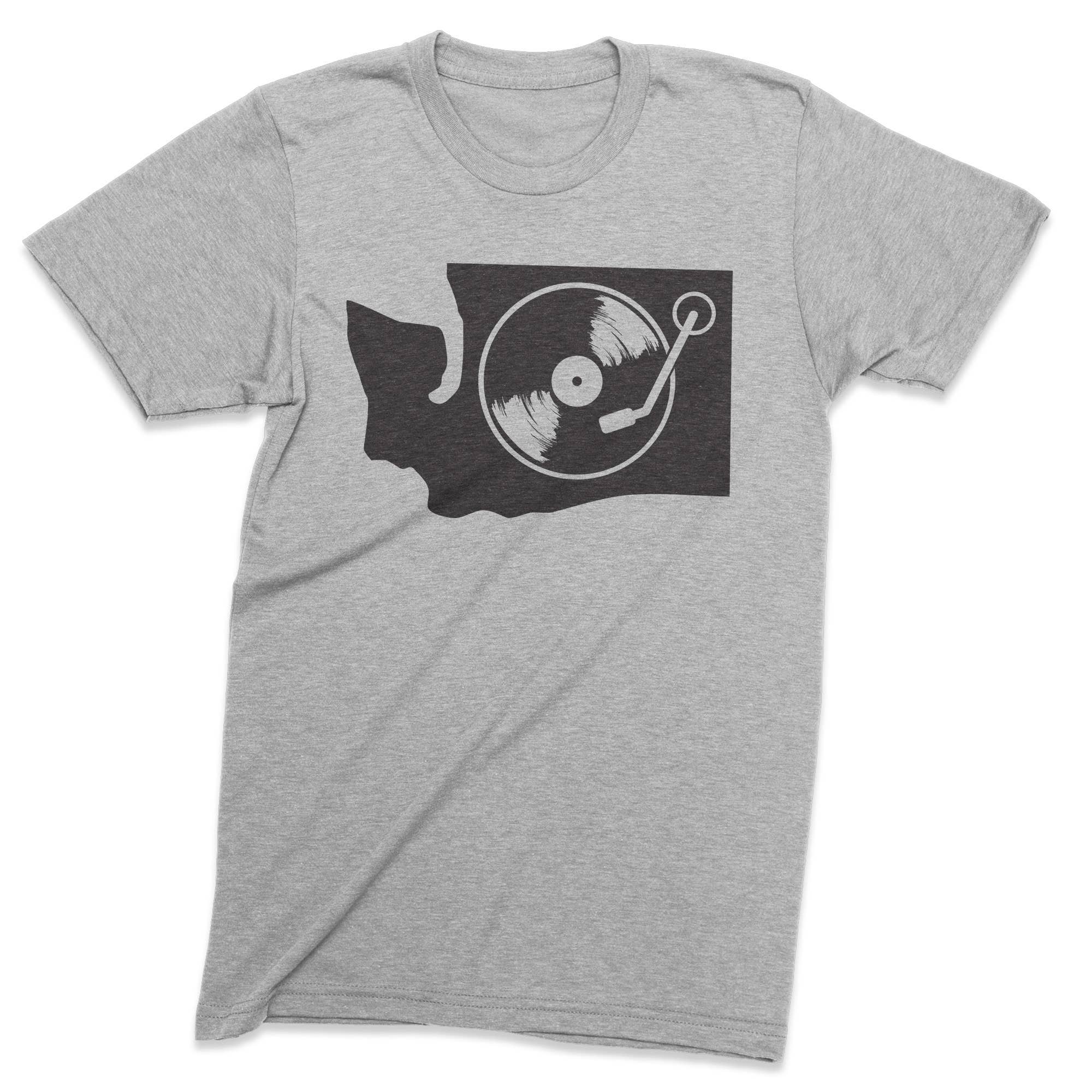 Viaduct - Wholesale Screen Printed T-Shirt - Unisex - Washington State Turntable Vinyl shirt