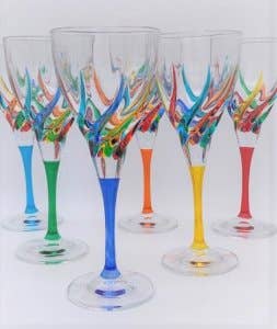 Alice Sturzinger LLC - Wholesale Wine Glass - Trix  Multi Wine Glass Venetian Crystal 0