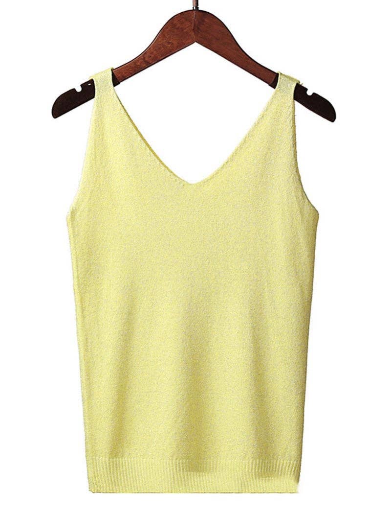 safistyle - Wholesale Camisole - Women's - Glitter V-Neck Cami Top3