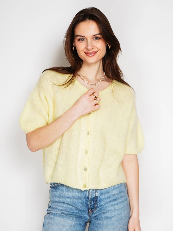 NOELINE - Wholesale Cardigan – Women’s - Kid mohair and wool vest 752937