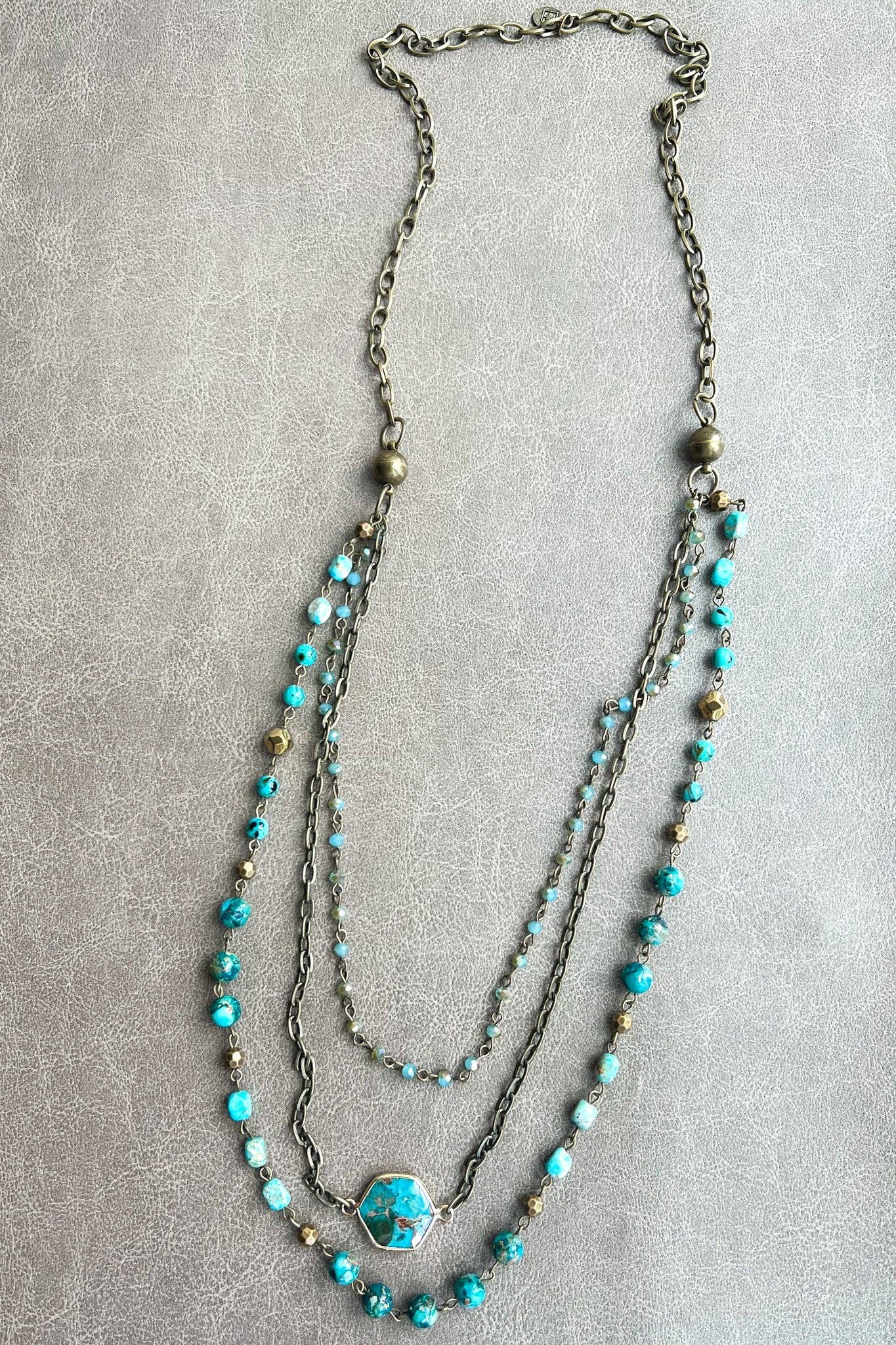 Dylan Designs - Wholesale Pendant/Charm Necklace - Janet Necklace Turquoise1