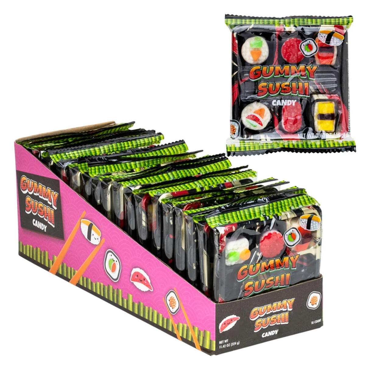 I Got Your Candy - Wholesale Gummy - Koko's Gummy Sushi Candy .63oz 18ct0