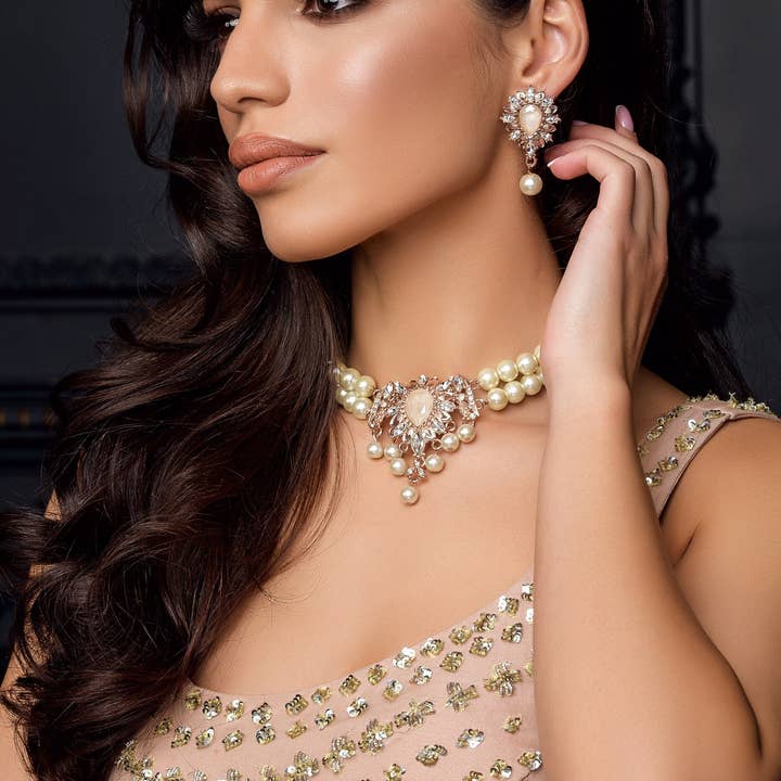 kyles online ltd – wholesale Smycken – Kyles samling | Navabi pärla Halsband Örhängen Set