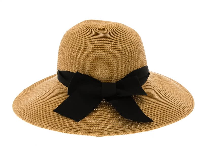 DNMC - Wholesale Straw Hat - Women's - Lampshade Straw Sun Hat - UPF 50+ Sun Protection - Unique D1