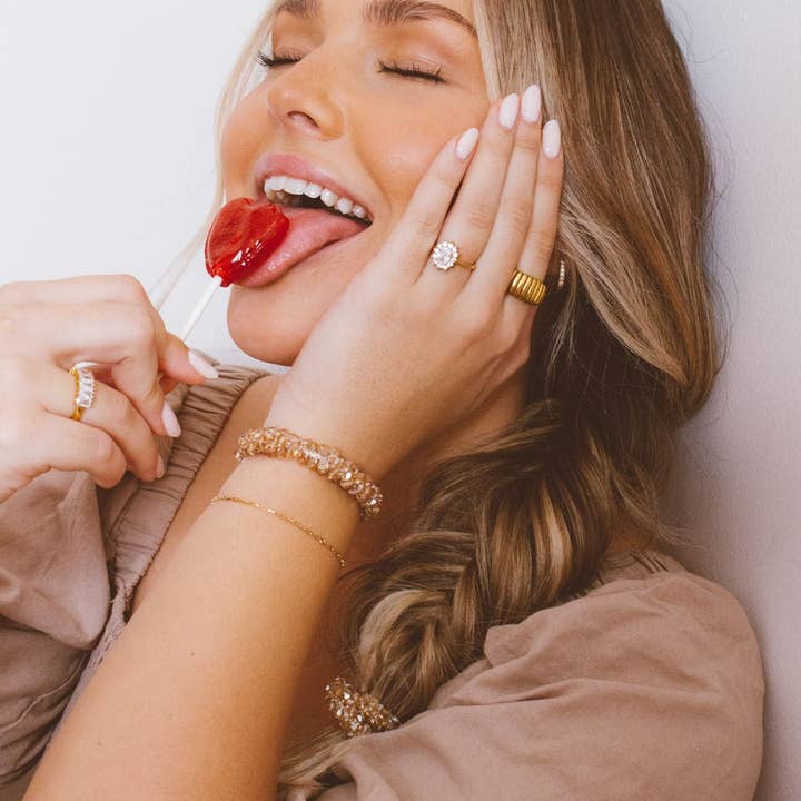 Shop Andi - Wholesale Hair Tie - Tiny Jewel Ponytail4